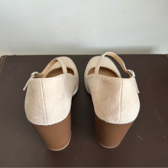 LC Lauren Conrad Suede Blush Block High Heel Pumps Round Toe Women’s - Picture 9 of 14